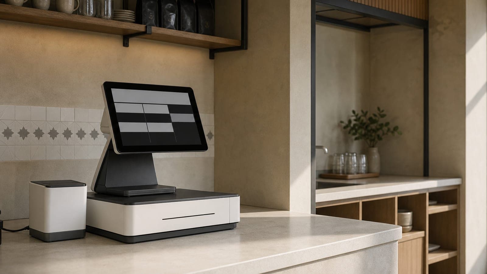 Illustrative Axis Service counter in a contemporary café